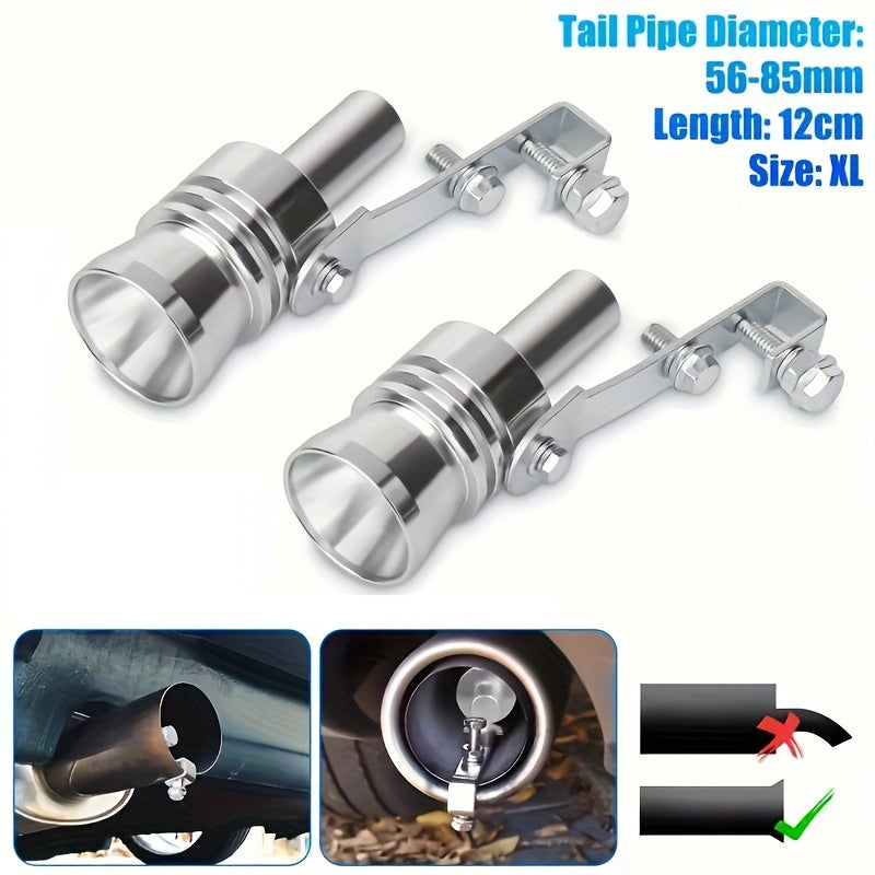 Universal Aluminum Turbo Sound Whistle Exhaust Pipe Set with Installation Tools