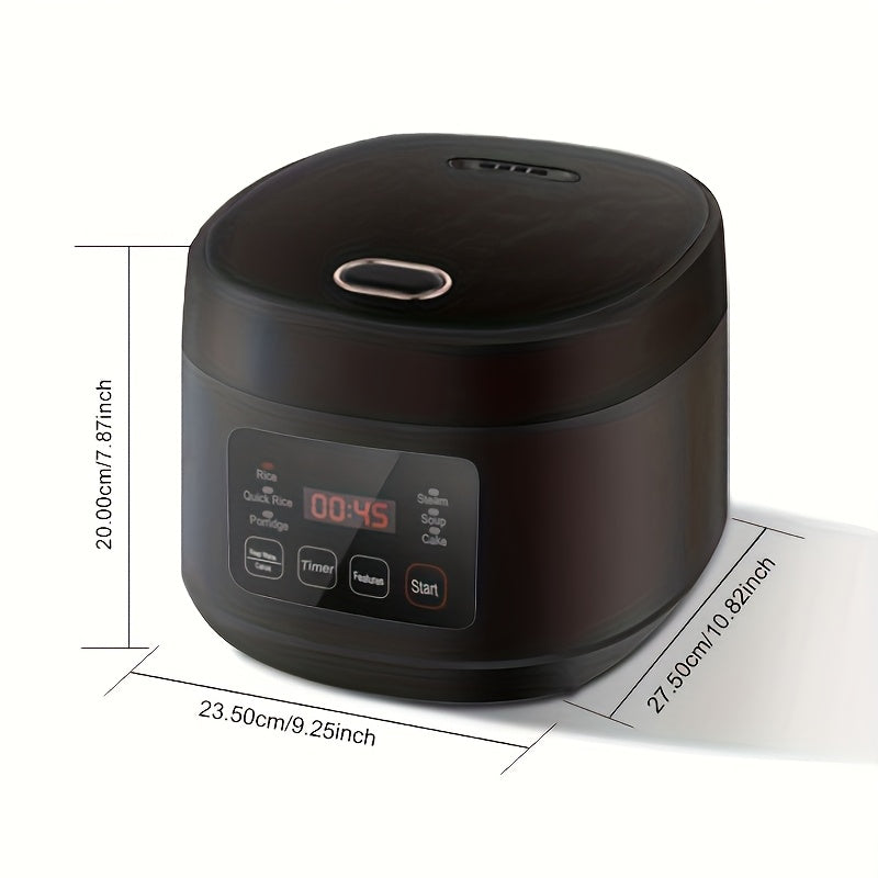 1 dona BALASHOV 3L Kvadrat Aluminiy Elektrik Guruch Pishirgich, Ko‘p funksiyali, Portativ Sayohat Qozoni, 24 soat oldindan band qilish va issiqlik saqlash funksiyasi, Oson chiqariladigan yopishqoqsiz qozon. 500W, Evropa standarti