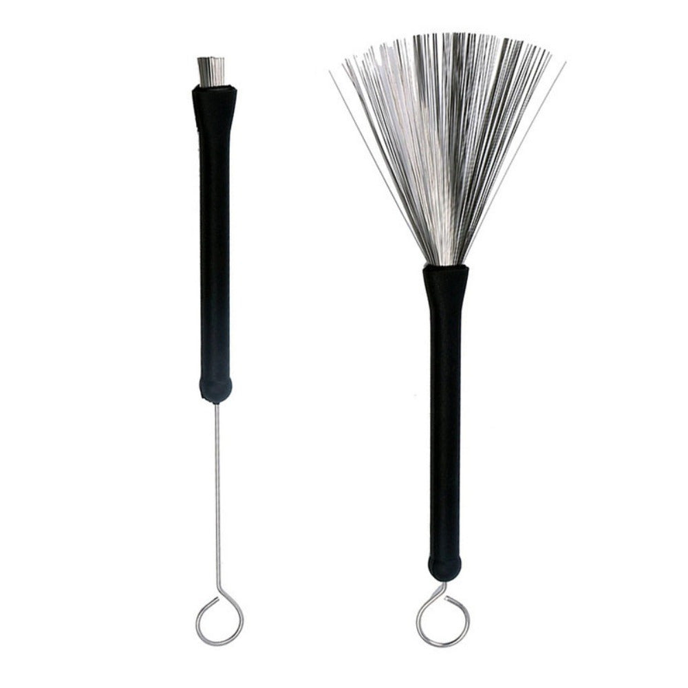 Retractable Drum Brush Set Black for Jazz Drumming Percussion Accessories