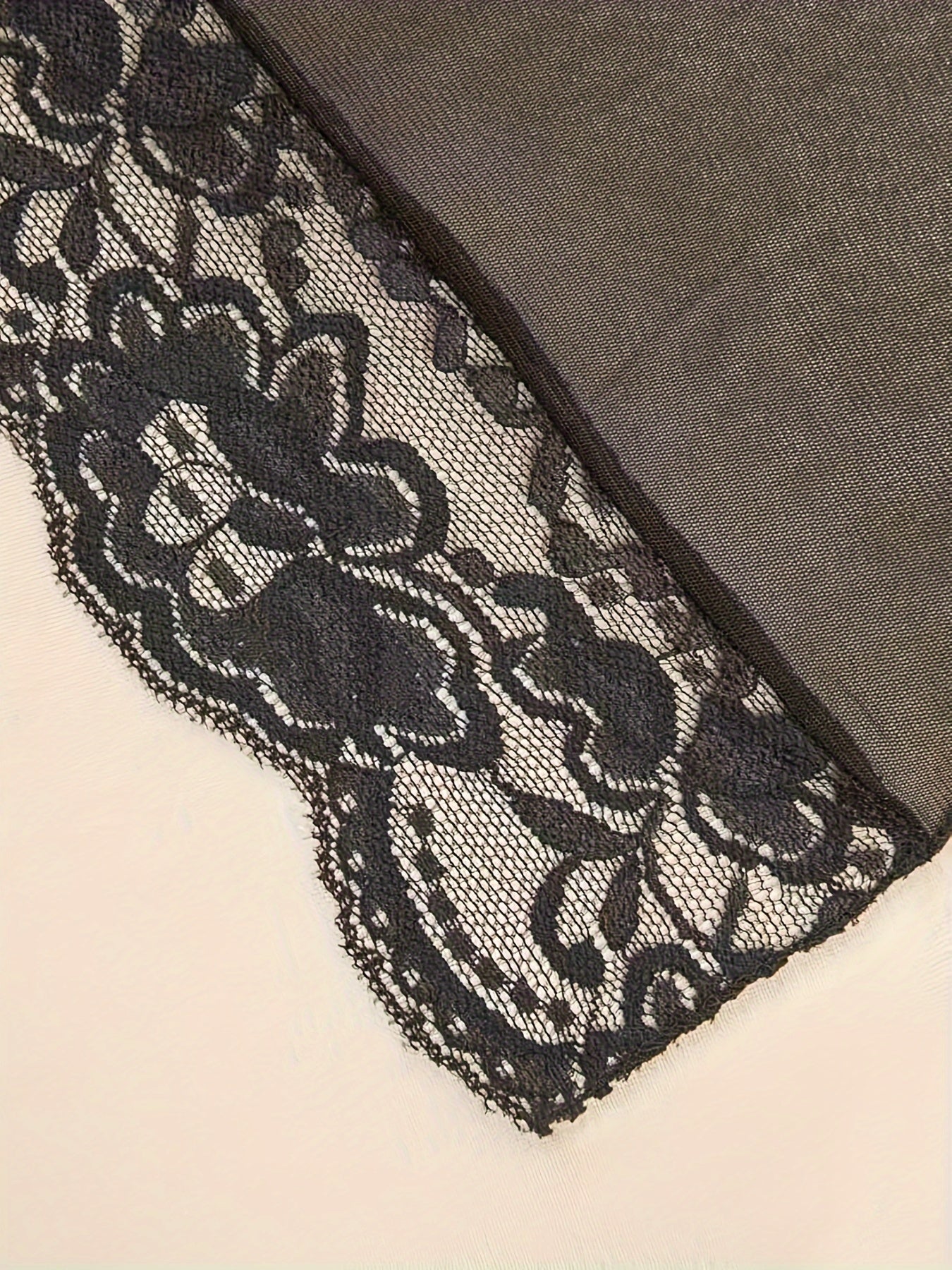 Women's Floral Lace Sleepwear Set Sheer Polyester Knit Lingerie Ensemble