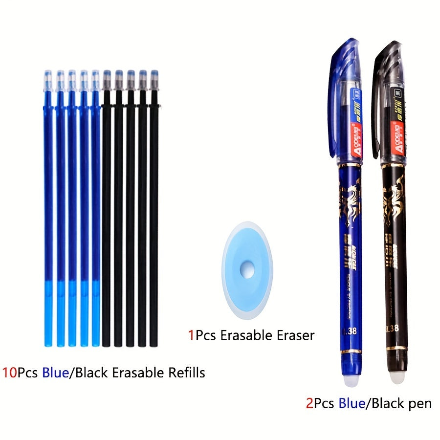 13 yoki 20 ta o'chiriladigan ruchka to'plami, 0.5 refill, yuviladigan tutqich. Ofis yoki maktabda foydalanish uchun mukammal.