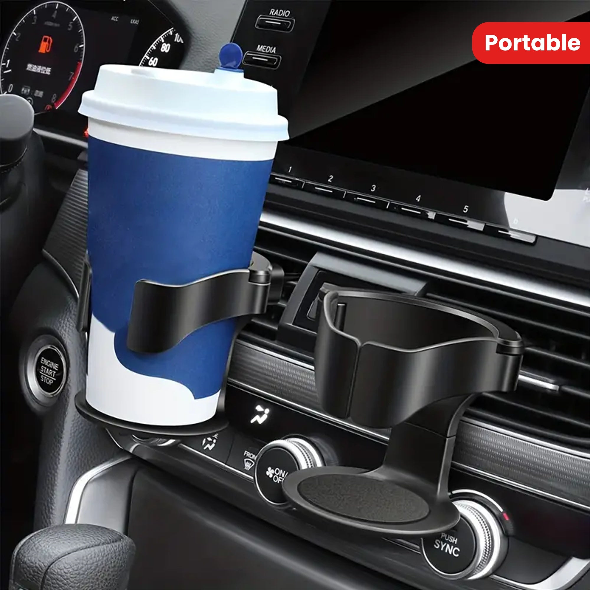 Universal avtomobil stakan tutqichlari uchun moslashuvchan plastmassa vent montaji, shisha va stakanlar uchun