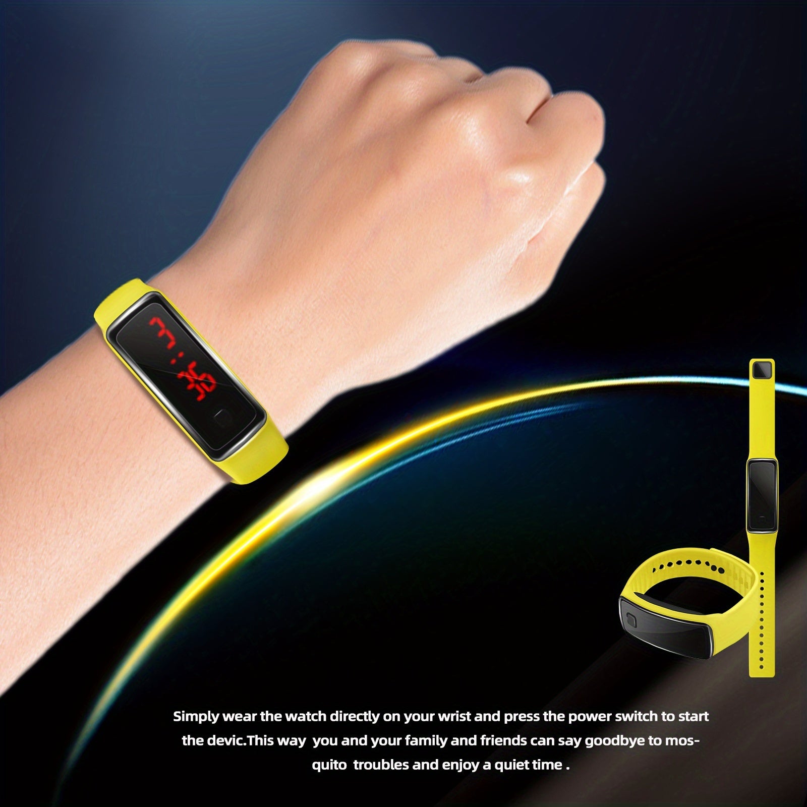 Unisex Silicone Mosquito Repellent Bracelet Outdoor Insect Wristband