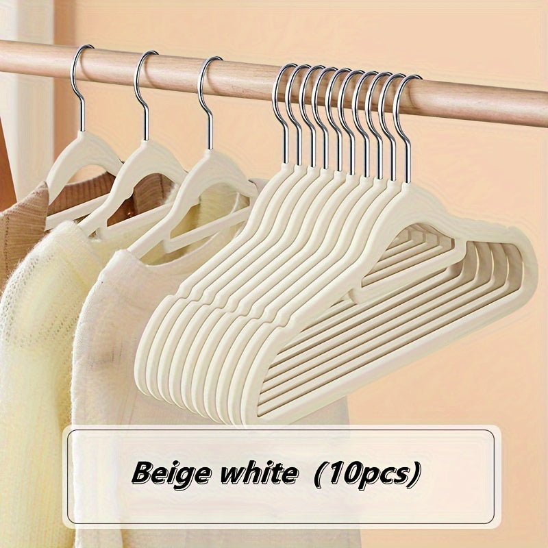 10 ta Samt Qoplamali Osma Qulflar To'plami, Sirpanmaydigan Flock Dizayni, 360° Aylanuvchi Qulflar, Qora Rang, Ko'ylaklar, Shimlar va Boshqalar uchun Joyni Tejaydigan Kiyim Tashkiliy Qulflar