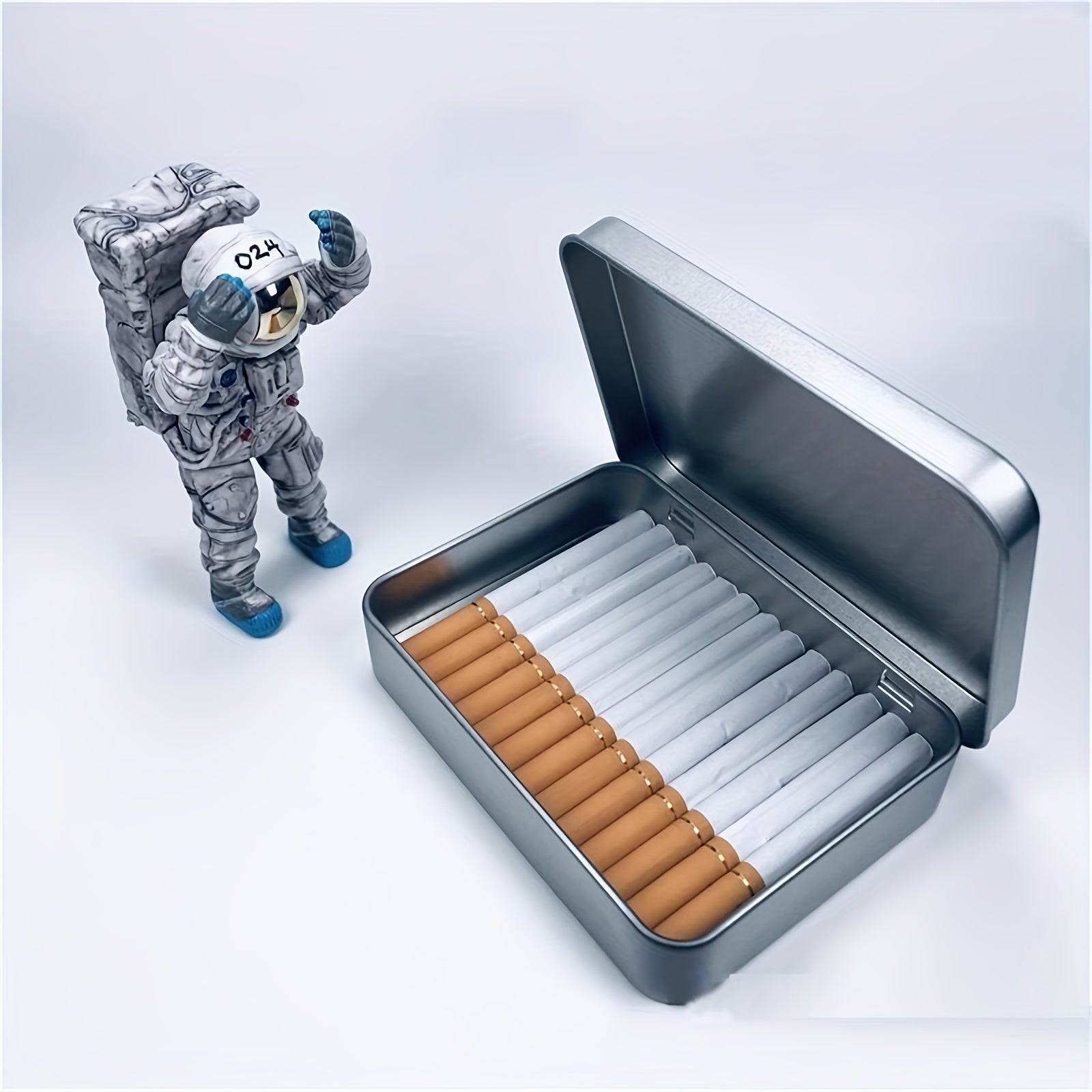 Unisex Metal Storage Box Container Lengthened Cigarette Case