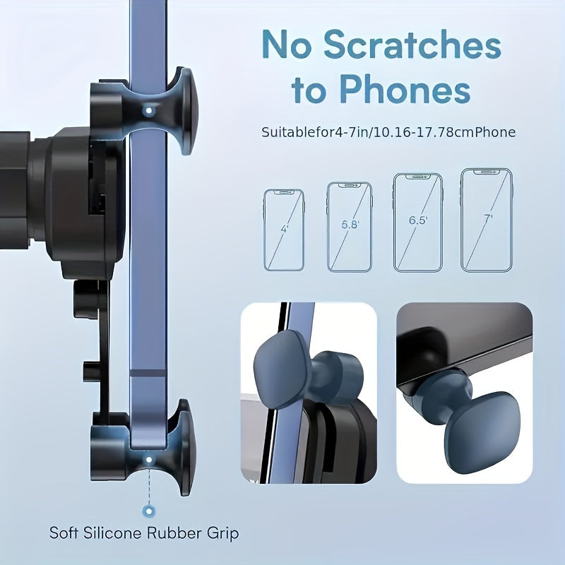 Soporte universal para teléfono de coche – Clip ajustable para rejilla de ventilación, gancho en forma de L, compatible con smartphones