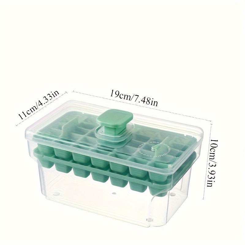 68-Cavity Ice Cube Tray Set with Lid Food Grade PP for Chilled Drinks