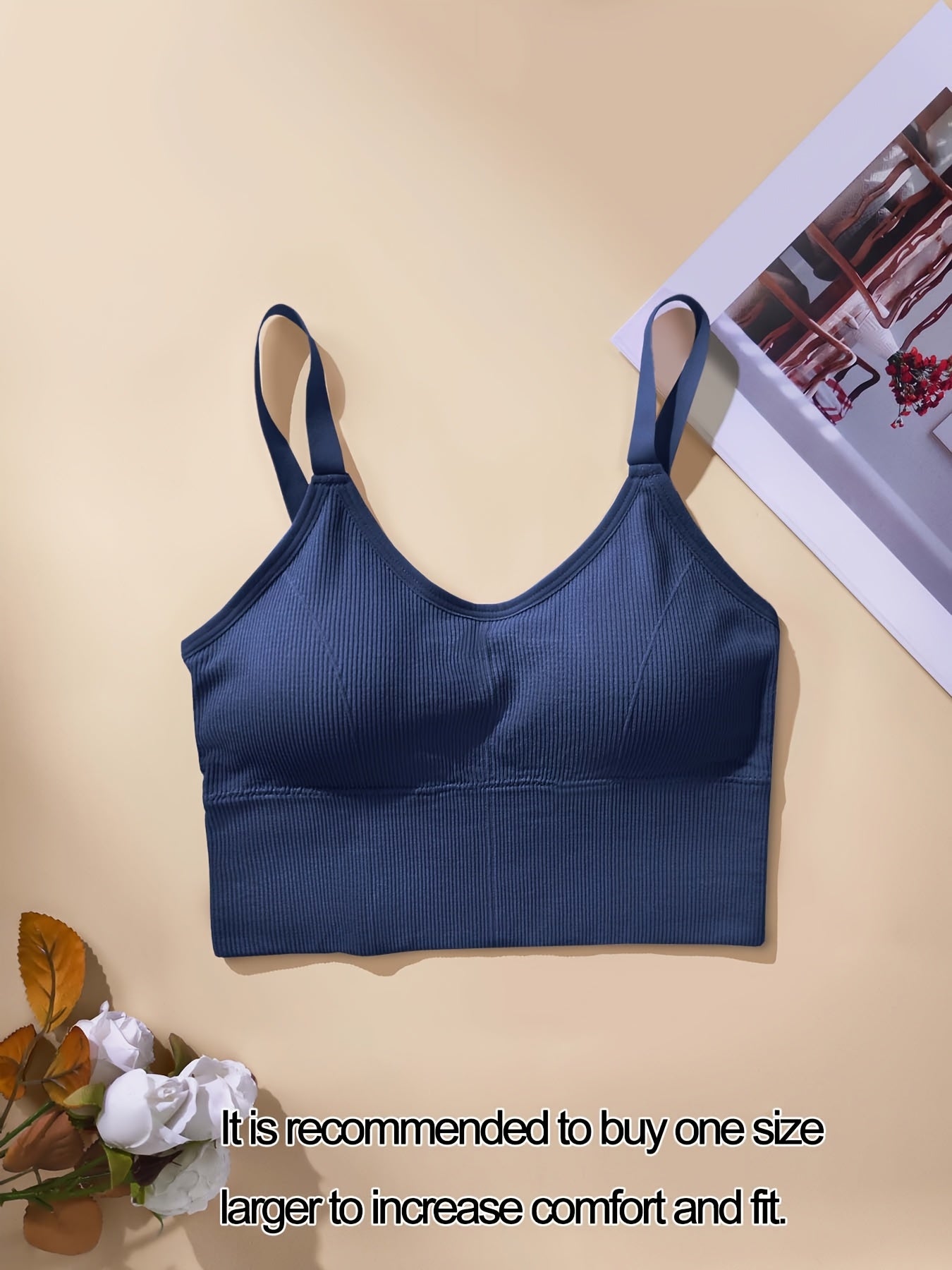 Plus Size Sports Bra High Elasticity Removable Pads Backless Yoga Running