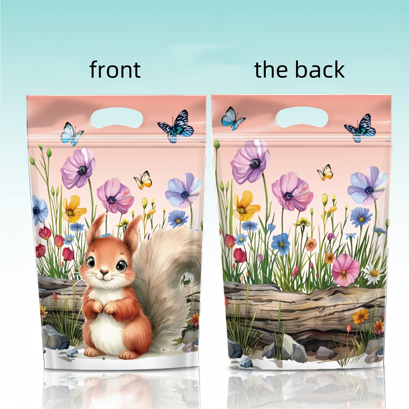 50-та ўз-ўзини yopadigan kartonli quyoncha sovgʻa sumkalar, partiyaga sovgʻa uchun 25.4x15.24x3.56 sm