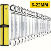 Mechanical Wrench Set for Auto Repair Metal No Electricity or Battery