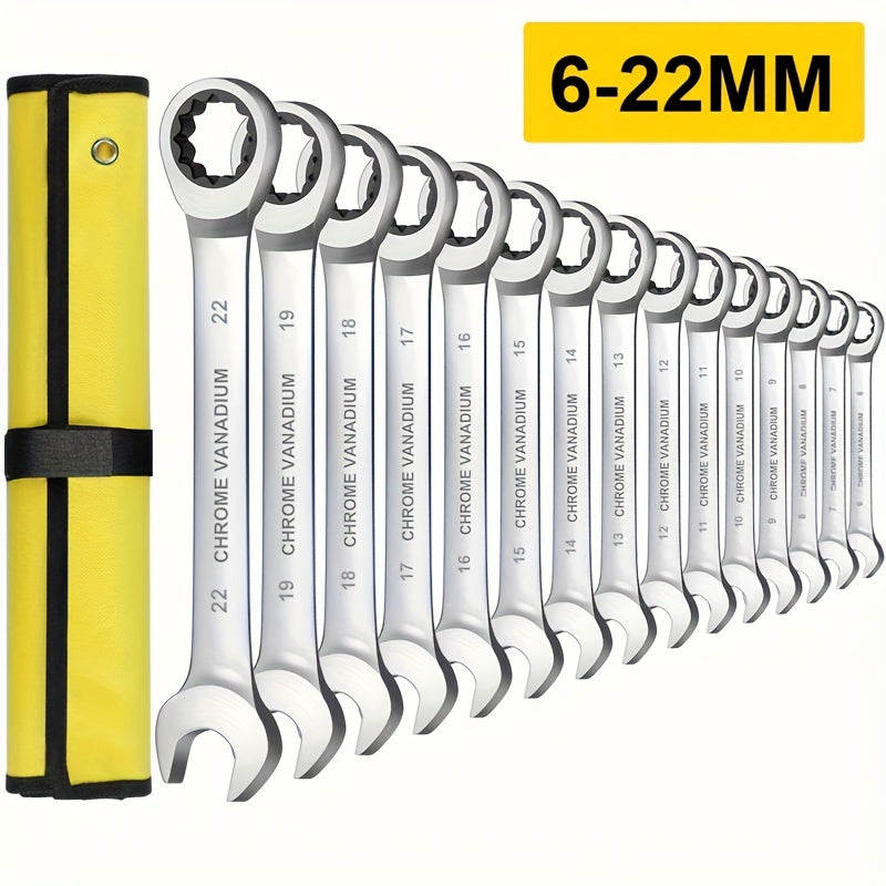 Mechanical Wrench Set for Auto Repair Metal No Electricity or Battery