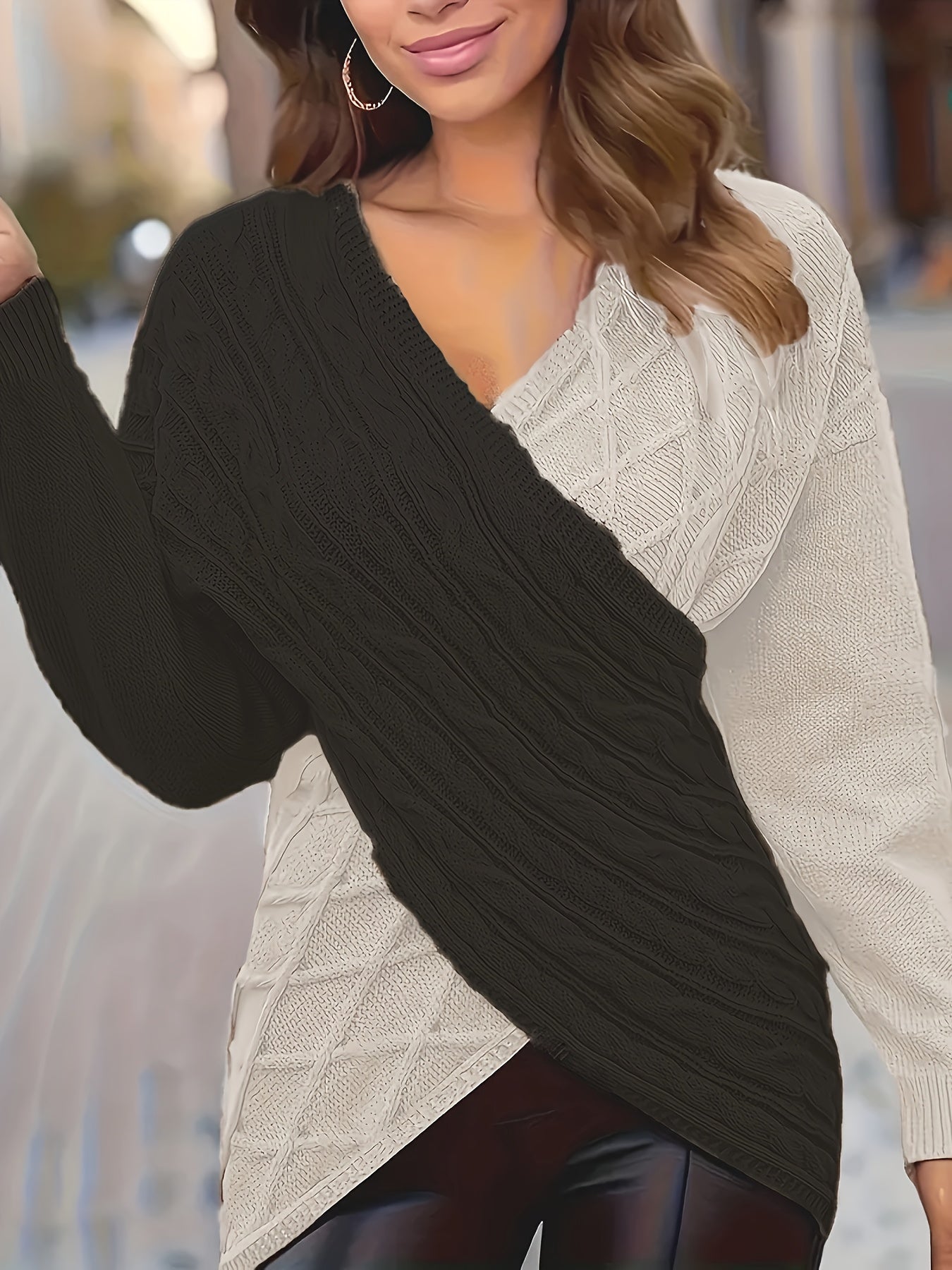 Plus Size Women's Long Sleeve Casual Sweater Versatile Fashion