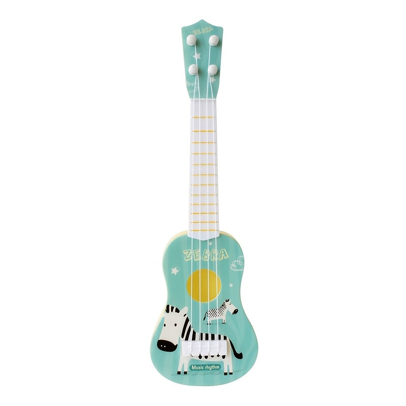 Children's Musical Instrument Ukulele Toy for Kids Age 3+ Durable Plastic Yellow Green