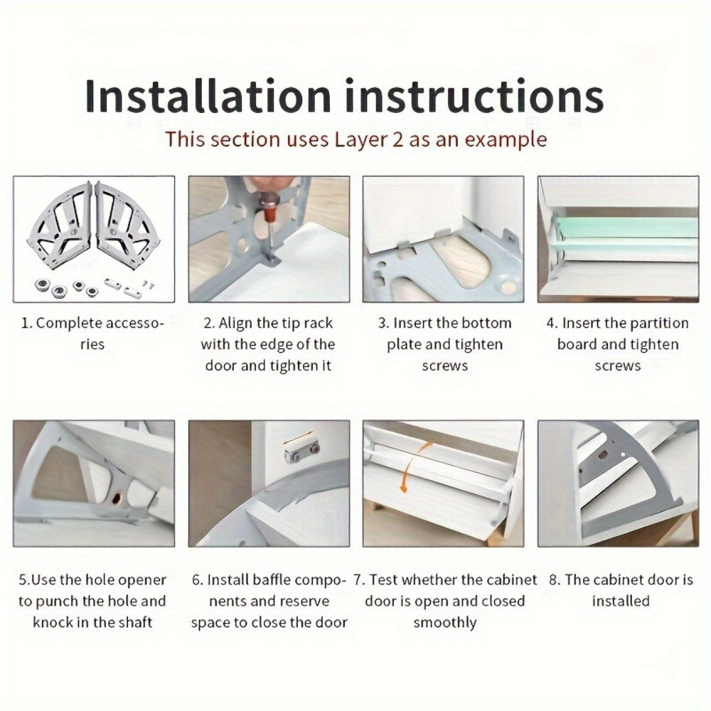 Three-Layer Metal Shoe Rack with Flip Frame Space-Saving Organizer