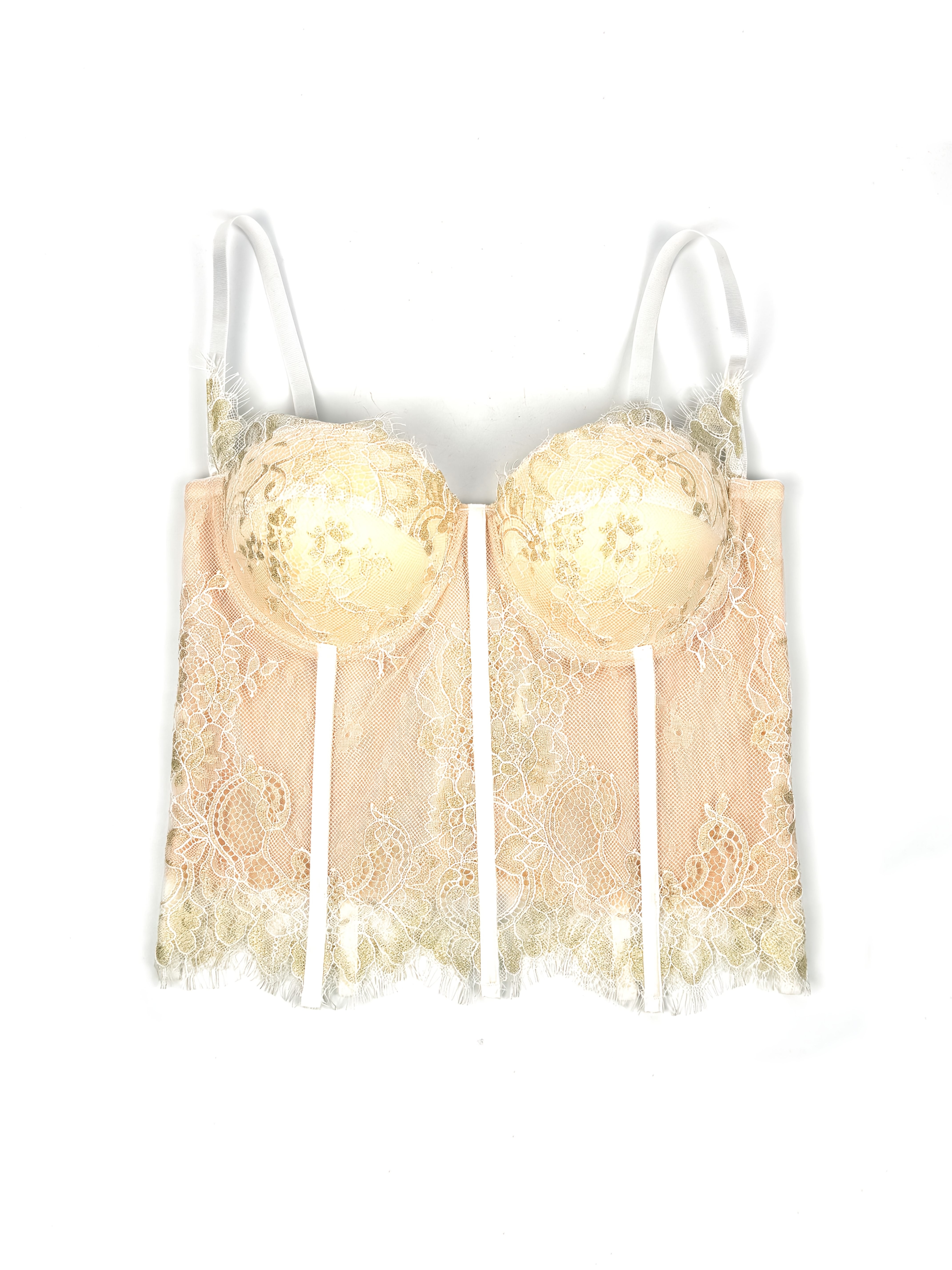 Women's Lace Camisole Vest Polyester Elastane Knit Sleeveless Corset Solid Color