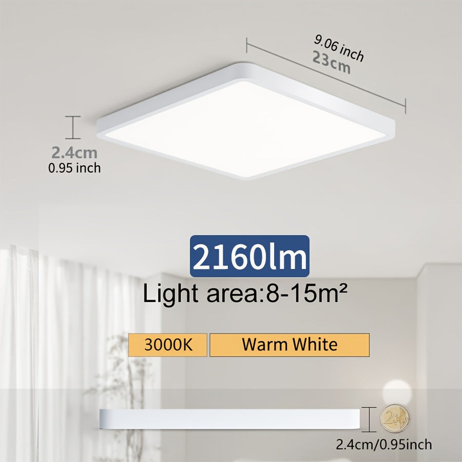 Modern Nordic LED Ceiling Light 24W 36W Ultrathin Square Indoor Living Room Bedroom