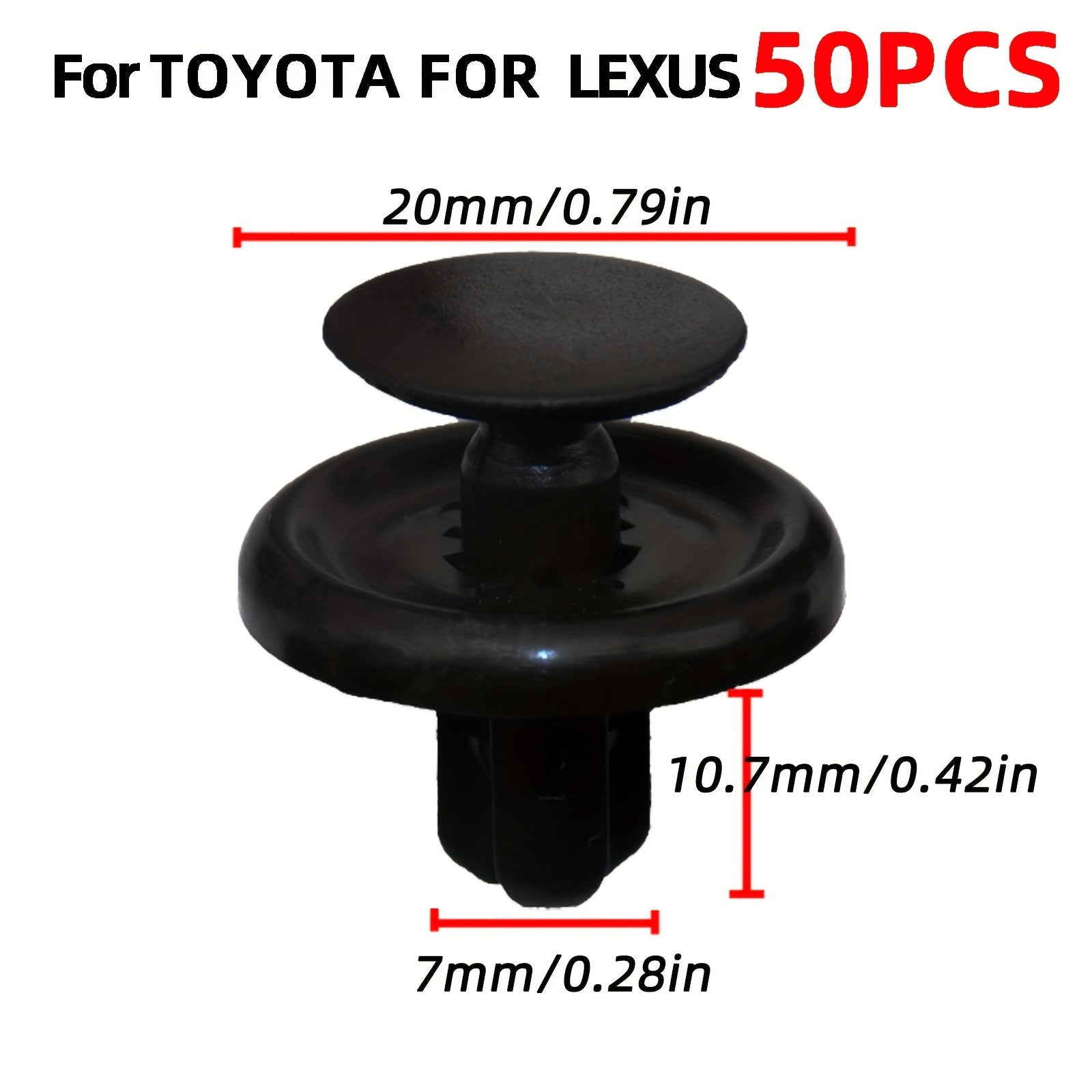 50 Pcs Car Fastener Clips Engine Hood Spring Pin Removal Tool Kit