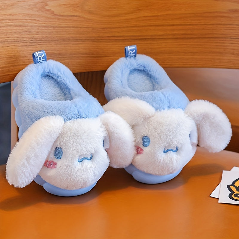 Kids Plush Slippers for Girls and Boys Indoor Warm Non-Slip Slip-On House Shoes