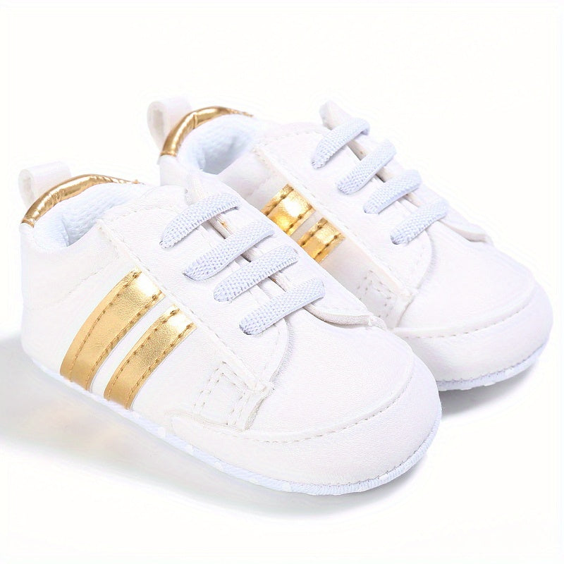 Infant Soft Bottom Stripes Light-Up Sports Shoes for Newborns Spring Fall