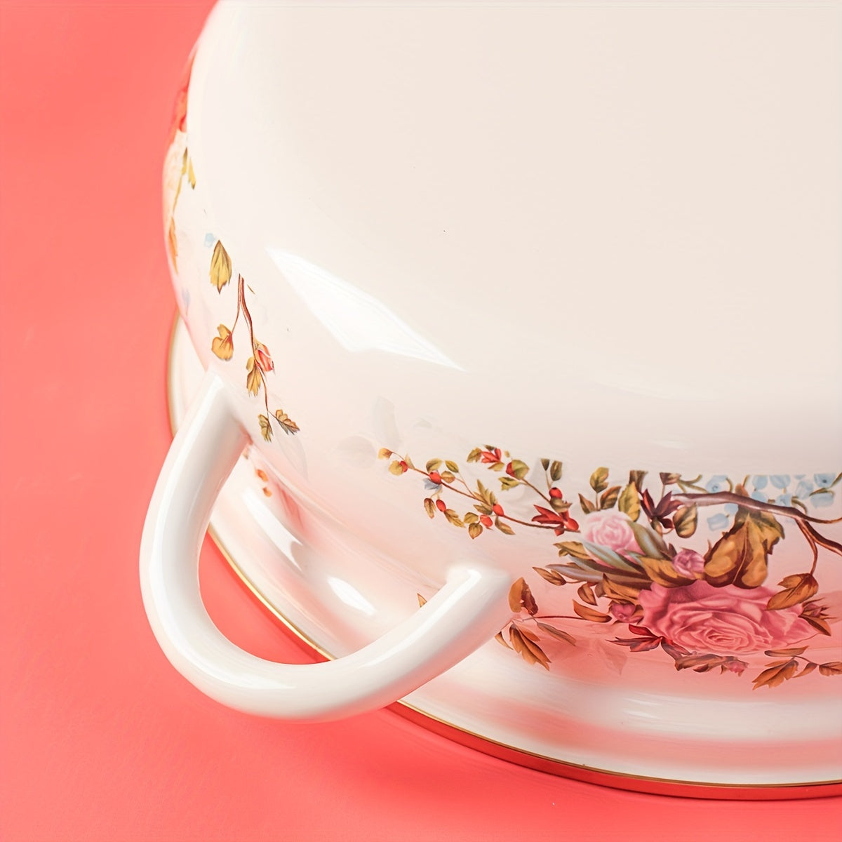 Enamel Cooking Pot 25.91cm for Soup Stew Seafood Non-Stick Kitchen Use