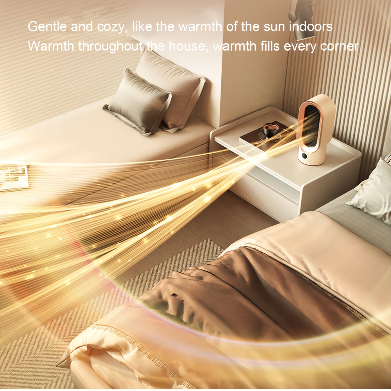 Electric Space Heater Ceramic PTC 800W Overheat Protection Low Noise