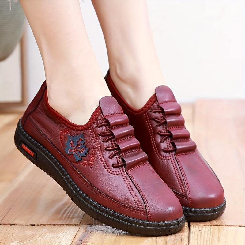 Women's Casual Slip-On Embroidered Flower Shoes with Soft Sole
