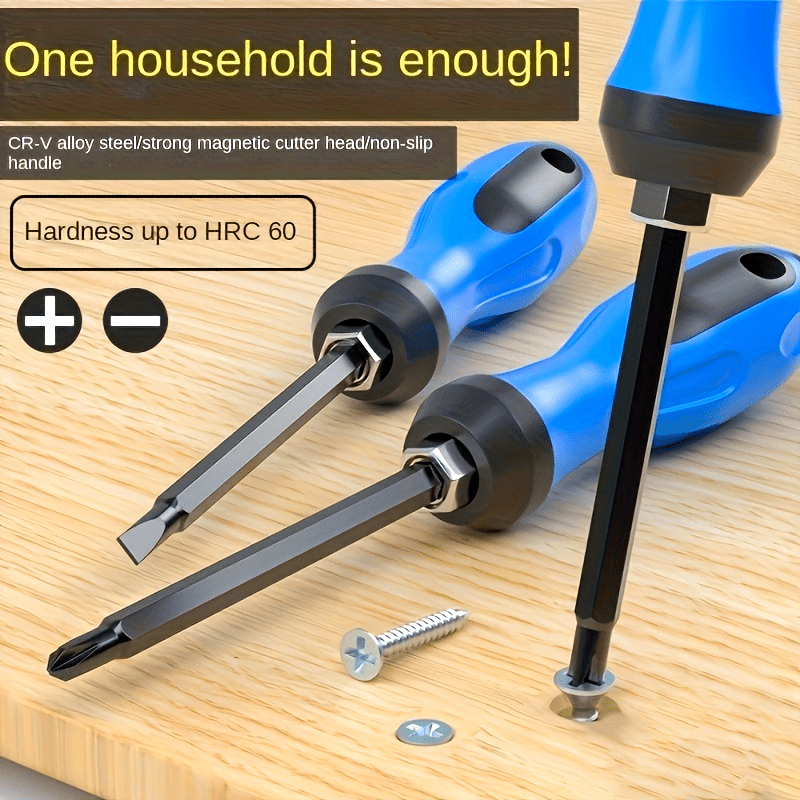 Universal Magnetic Screwdriver Set High Carbon Steel Dual-Purpose Phillips Flathead for Home and Computer Repair