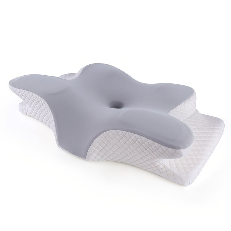 Memory Foam Butterfly Pillow for Neck Support Back Side Sleepers Ergonomic Cervical Spine