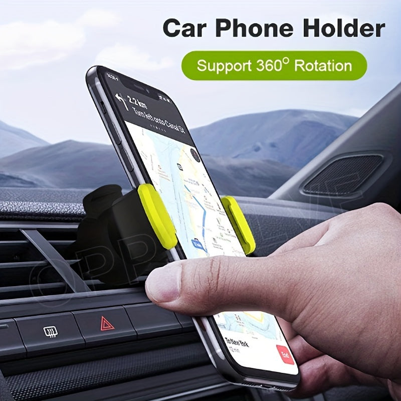 Avtomobil havo ventilyatori uchun telefon tutgichi, Snap-On, 360 daraja aylanadigan, ko‘p funksiyali