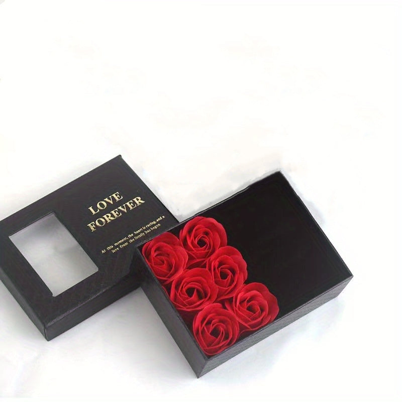 Valentine's Day Gift Box with Soap Flowers Lipstick Necklace and Party Favors