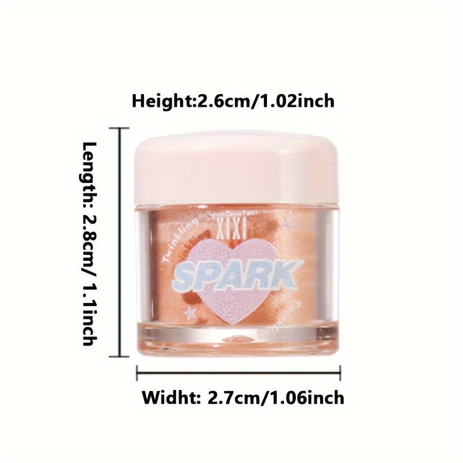 Румяна- хайлайтер Sweet Peach с шиммером для лица и глаз, влажное сияние