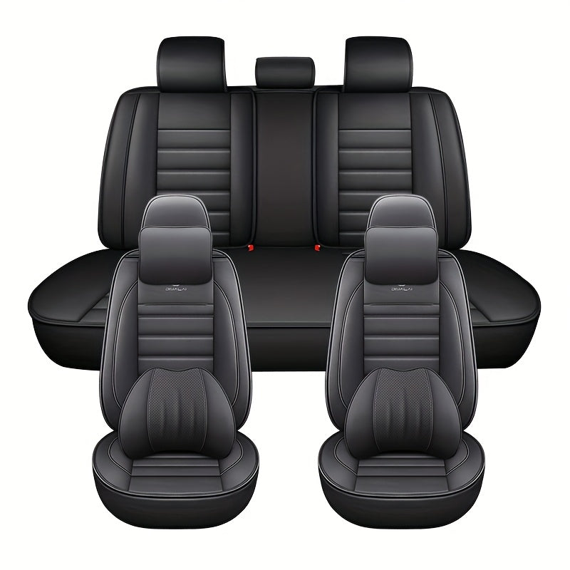 Universal Car Seat Covers All-Season PU Leather Full Coverage Protectors