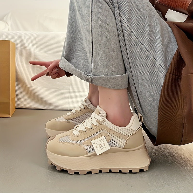 Women's Platform Sneakers Casual Summer Shoes Breathable Mesh Durable Sole