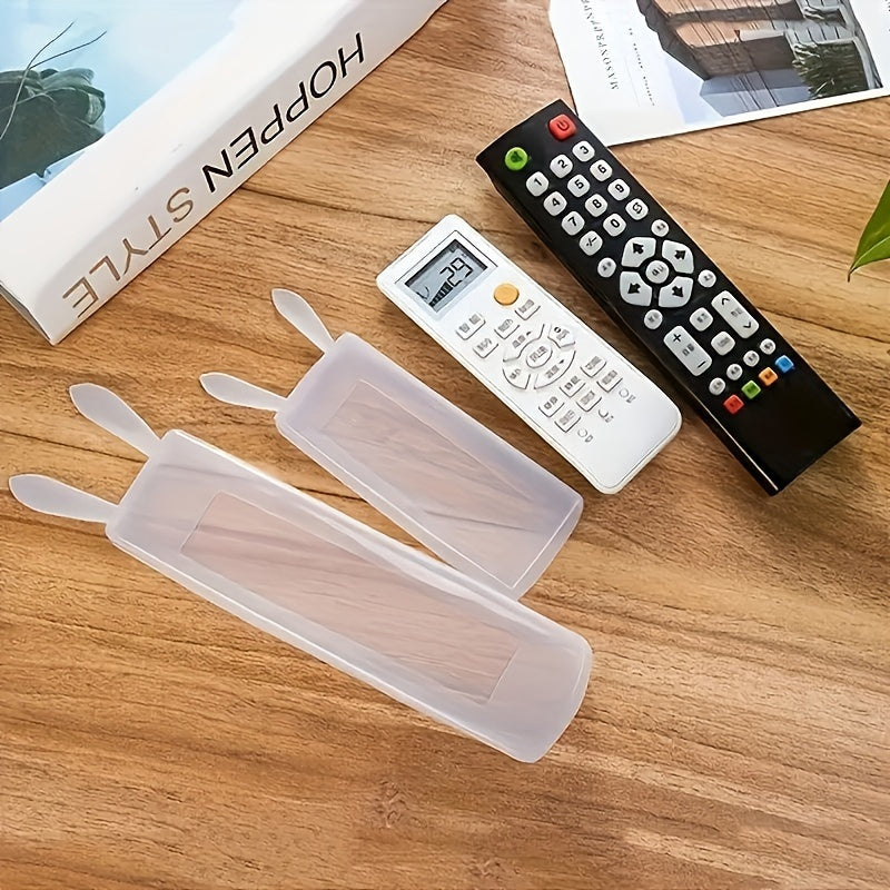Rabbit-Shaped Silicone Remote Control Cover Dustproof Glow-in-the-Dark for TV and Air Conditioner