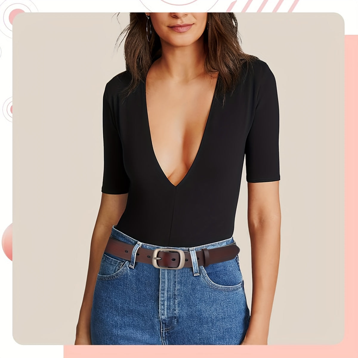 Women's Cowhide Leather Waist Belt for Jeans and Pants Stylish and Versatile