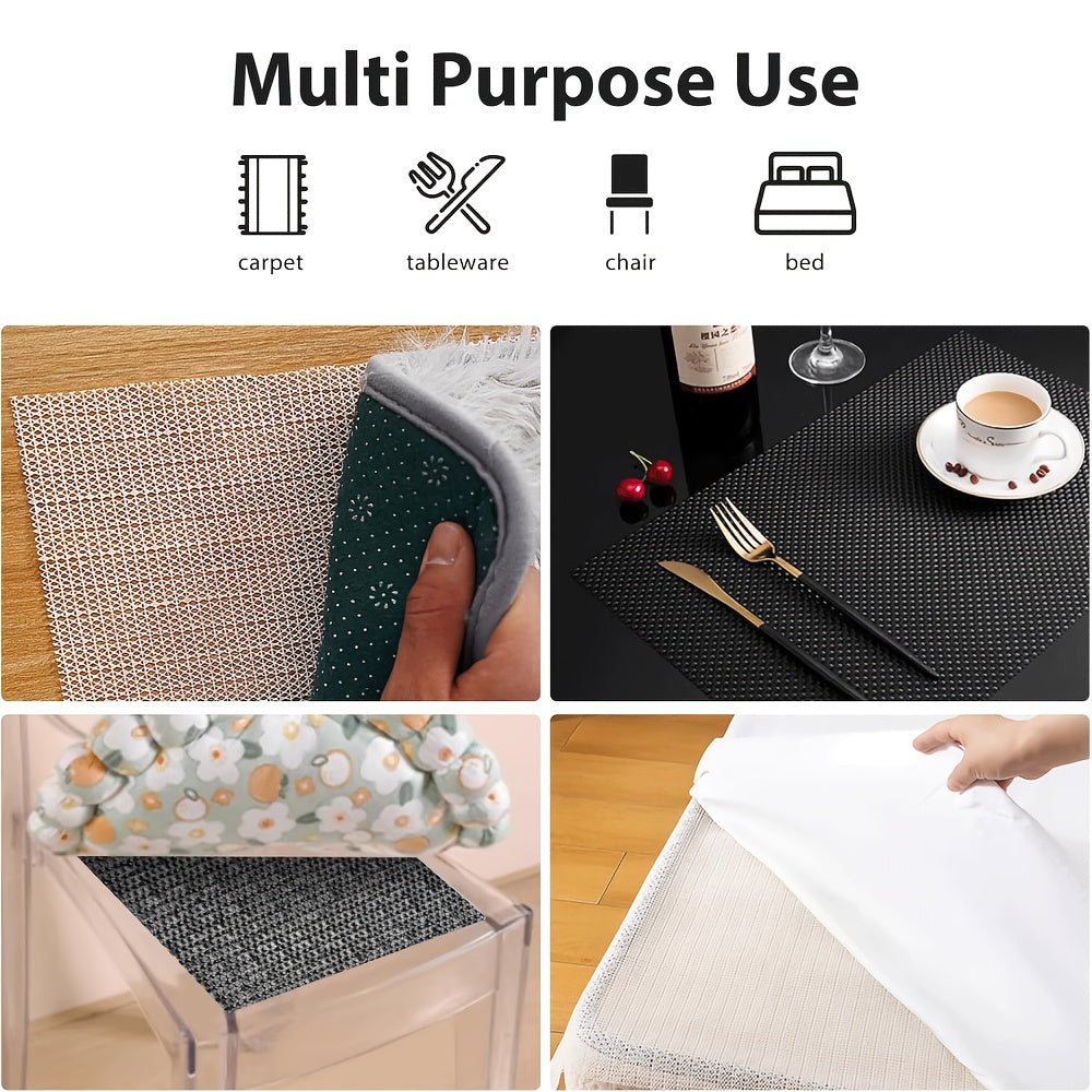 Beige Non-Slip Rug Pads for Hardwood Floors Anti-Skid Gripper Mats