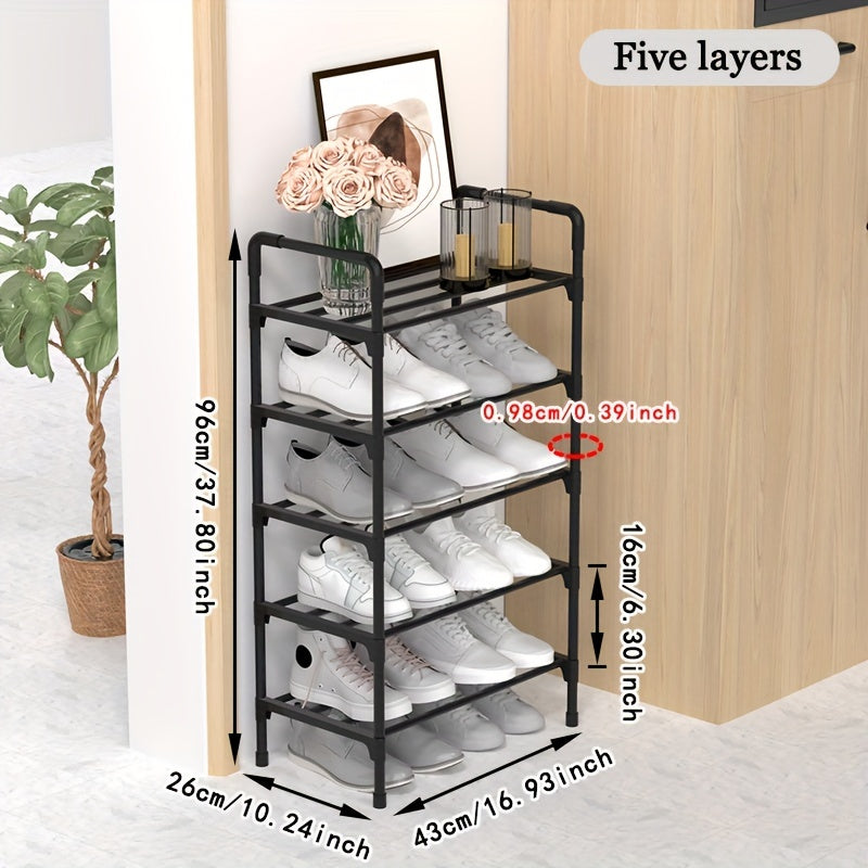 Multi-Layer Metal Shoe Rack for Entryway and Bedroom Storage