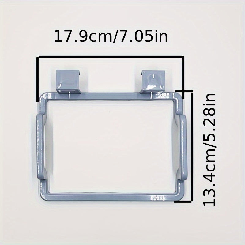 Organizador de bolsas de plástico con gancho para puerta de armario azul, solución de almacenamiento