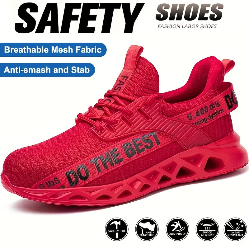 Women's Comfortable All-Season Work Shoes Anti-Puncture Safety Boots