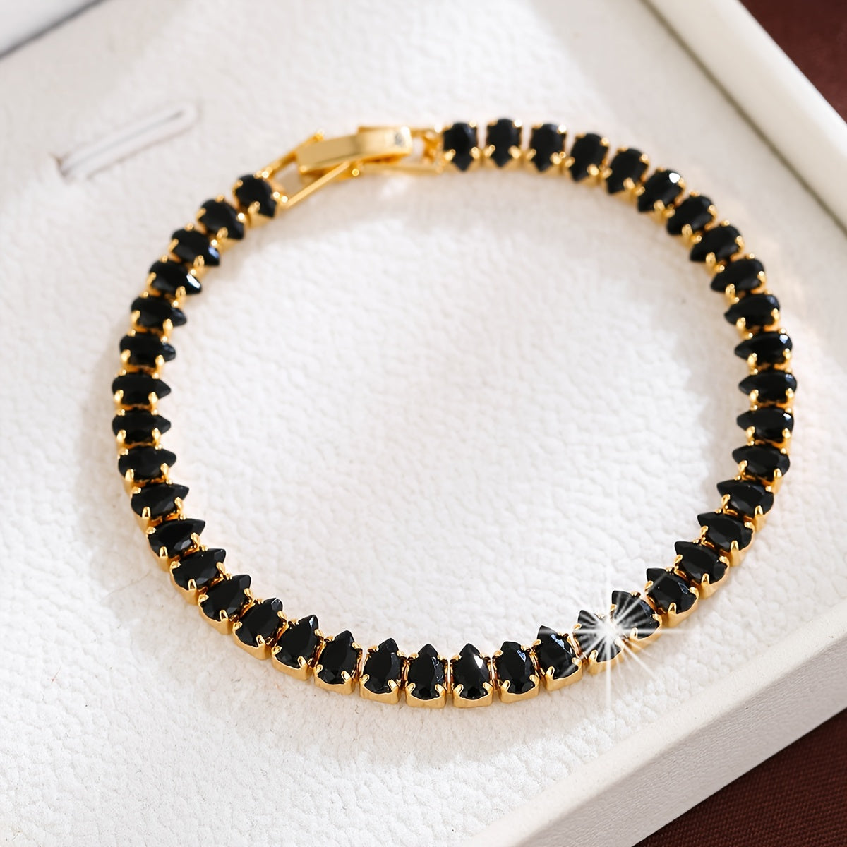 Black Zirconia Bracelet for Women Stylish Jewelry Trendy Accessory