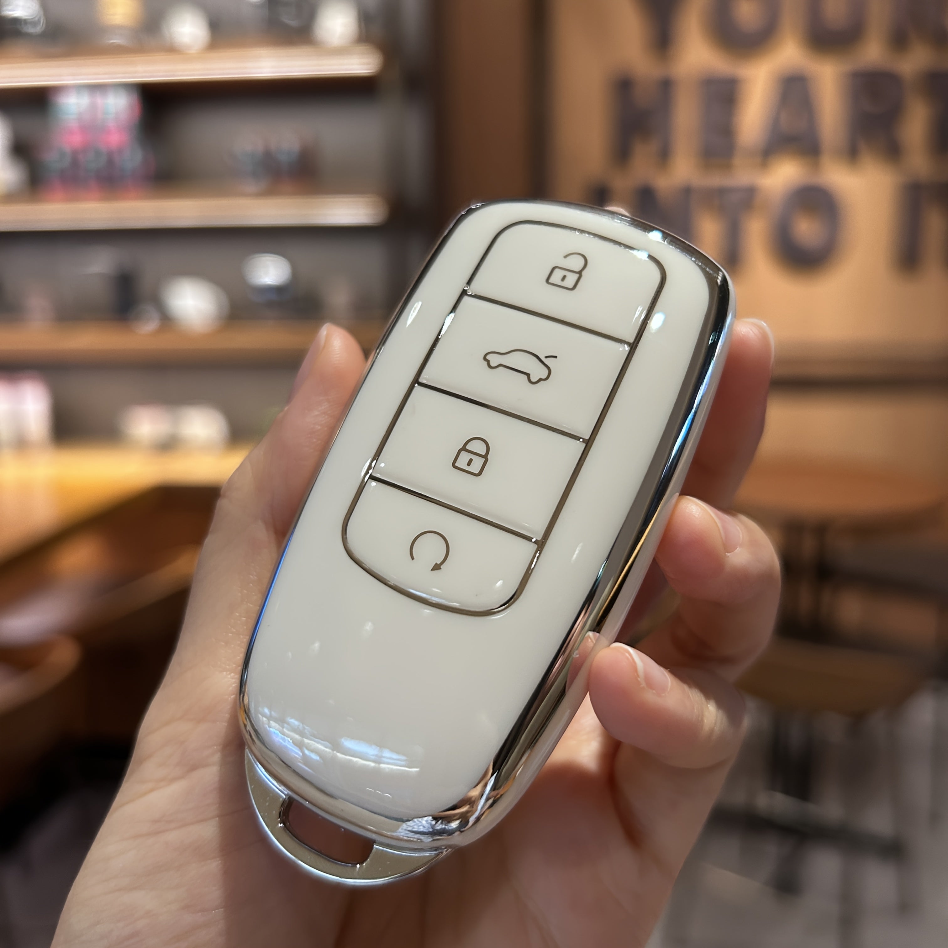 Universal TPU Car Remote Key Cover for 4 Buttons Durable Protector