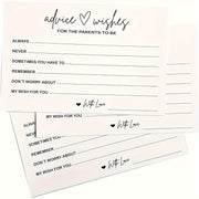 50-Pack Baby Shower Advice and Well Wishes Cards for Expecting Parents 15.24x10.16 cm Durable Cardstock