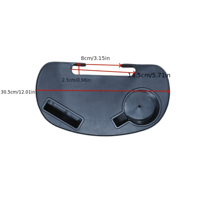 Регулируемый поднос для кресла Zero Gravity с подстаканником, слотом для телефона и прочной пластиковой конструкцией — без электричества, черный. Многофункциональный аксессуар для запасных частей кресла-реклайнера.