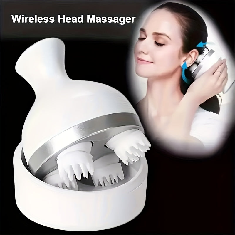 Electric Head Massage Device Rechargeable USB Head and Neck Massager for Head and Pet Hair Kneading