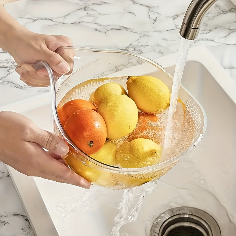 Plastic Kitchen Strainer Basket for Rinsing Grains Fruits and Vegetables
