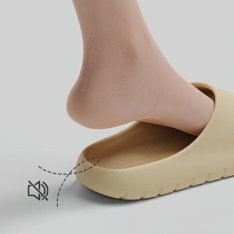 Women's Solid Color Slides Open Toe Indoor Bathroom Shoes