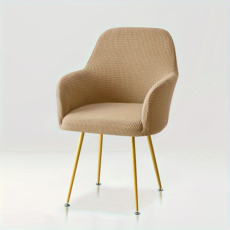 Zamonaviy uslubda yuqori qulaylik dizayni bilan cho'ziladigan mato stul qoplamasi, uy va mehmonxona ovqatlanish stullari uchun.