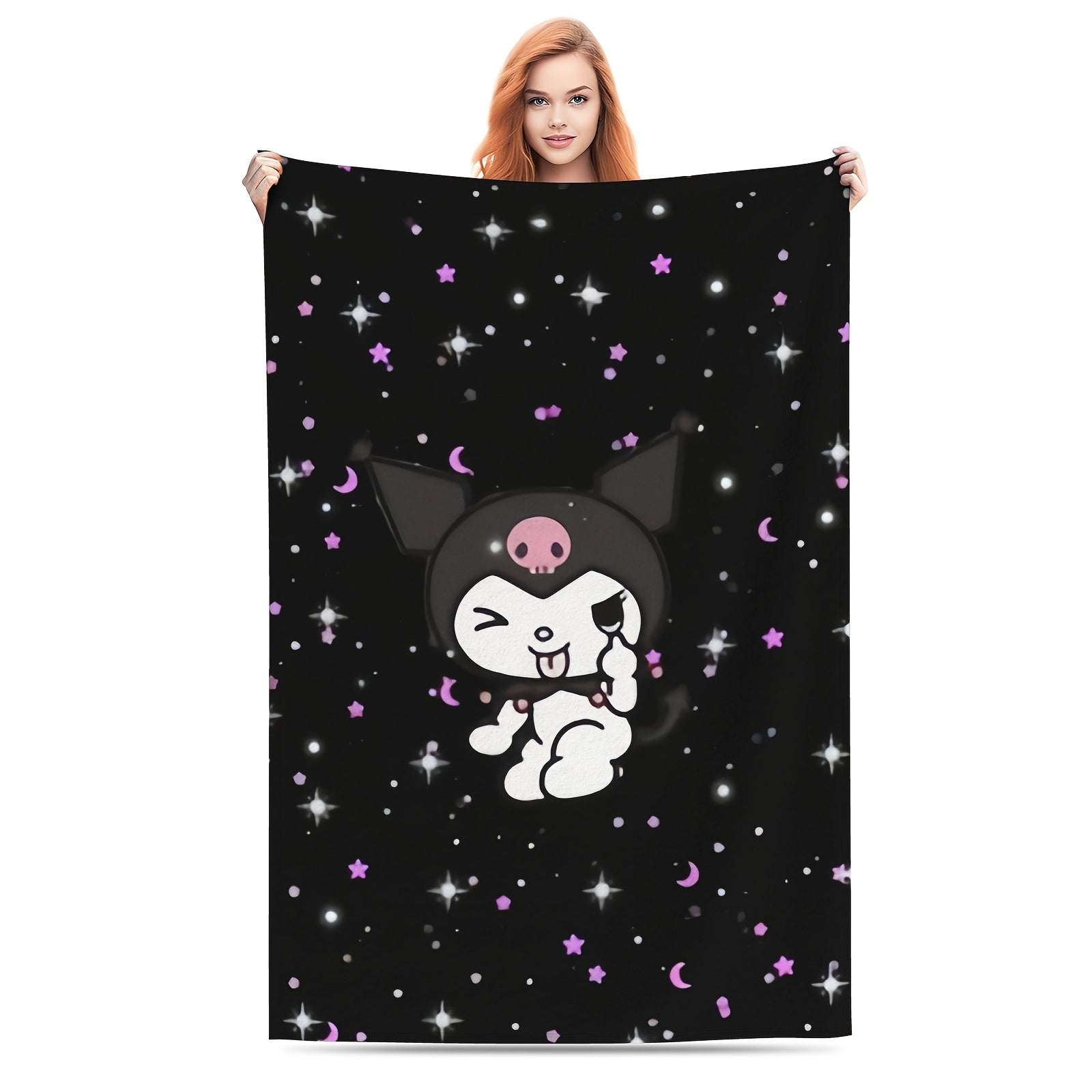 Kids Flannel Blanket Soft Polyester Digital Printed Knitted Cozy Warm Gift