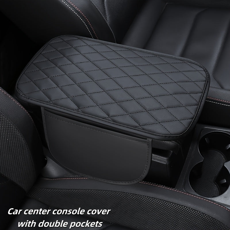 Universal mikrotoʻqimachilik charm avtomobil markaziy konsol qopqogʻi, chidamli va saqlash uchun