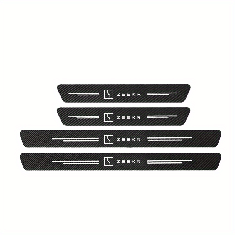 Защититель порога двери автомобиля из углеродного волокна, нескользящий, устойчивый к царапинам, черный